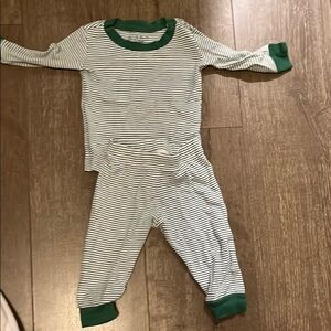 Striped Green and White Kids Pajamas